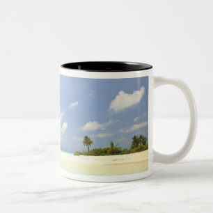Mathidhoo-Insel, unbewohnt, North Huvadhoo 3 Zweifarbige Tasse