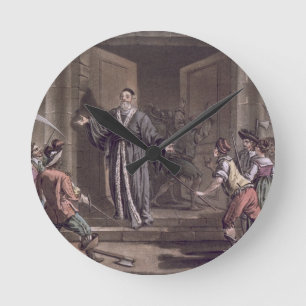 Mathieu Mole (1584-1656) harangued by the people, Runde Wanduhr