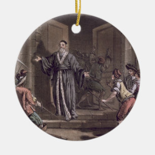 Mathieu-Mole (1584-1656) hielt durch die Leute Keramikornament