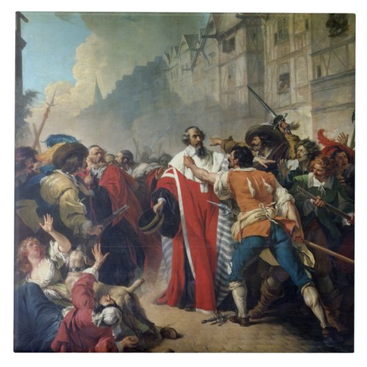 Mathieu-Mole, die von der Pariser Menge O gestoppt Fliese (Vorderseite)