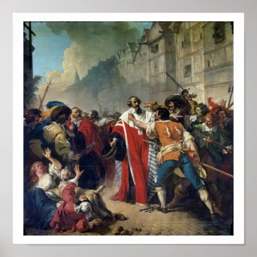 Mathieu Mole wird von der Pariser Menschenmenge ge Poster (Vorne)