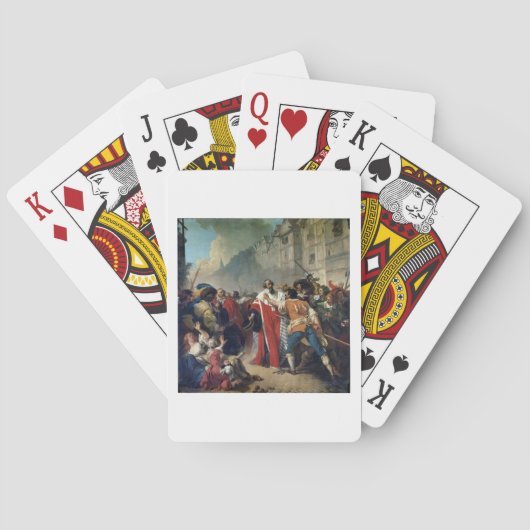 Mathieu Mole wird von der Pariser Menschenmenge ge Spielkarten (Rückseite)