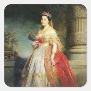 Mathilde Laetitia Wilhelmine Bonaparte 1861 Quadratischer Aufkleber