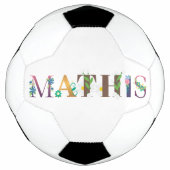 MATHIS Vorname Elegant bestickt Fußball (Vorderseite)