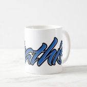 Mathis Vorname Name blue Tasse Kaffeetasse (VorderseiteRechts)