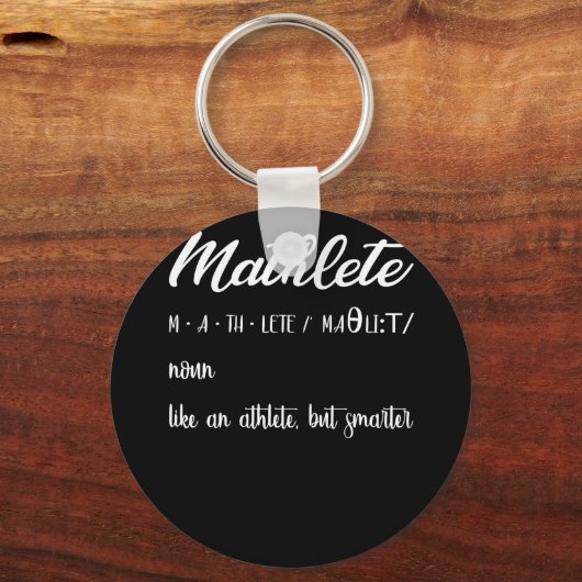 Mathlete Definition Math Nerd Geek Schlüsselanhänger (Vorderseite)