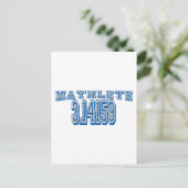 Mathlete Pi Postkarte (Stehend Vorderseite)