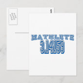 Mathlete Pi Postkarte (Vorne/Hinten)