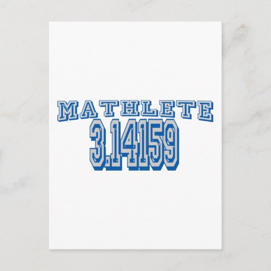 Mathlete Pi Postkarte (Vorderseite)