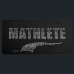 Mathlete US Nummernschild<br><div class="desc">Sie schießen nicht den Basketball, Sie berechnen den Anteil der Dreharbeiten. Sie übergeben den Fußball nicht, Sie bestimmen die Quarterback-Bewertung. Du bist Mathematiker, Mathematiker. Du bist Mathlete!</div>