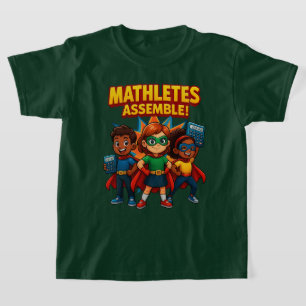 Mathleten bauen Superhero School T-Shirt zusammen