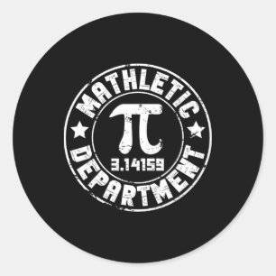 Mathletic Department 3.14159 Pi Day Math Teacher V Runder Aufkleber