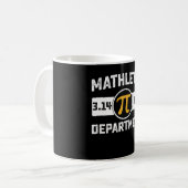 Mathletic Department Pi Day Mathematik Vintag Kaffeetasse (Vorderseite Links)