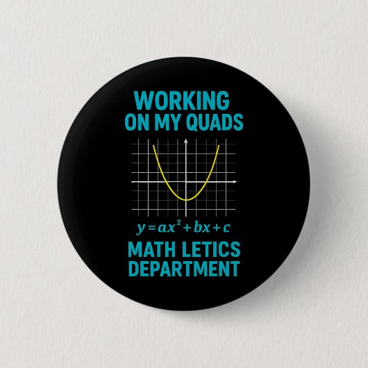 Mathletics Arbeite an Meinem Quad Algebra Mathemat Button (Vorderseite)