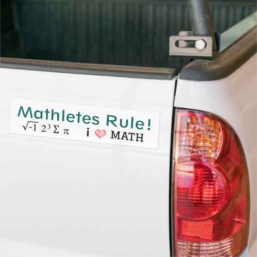 Mathletten Regel I Liebe Mathematik und i 8 Summe  Autoaufkleber (Auf Lkw)