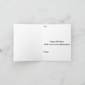 Mathmo's Geburtstagskarte Karte (Innenseite)
