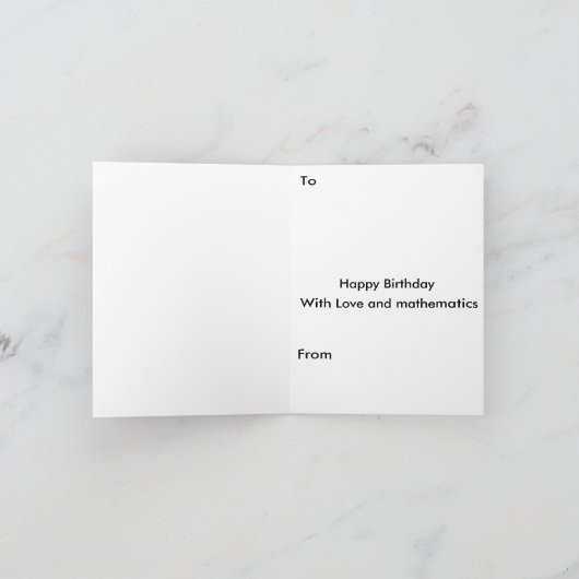 Mathmo's Geburtstagskarte Karte (Innenseite)