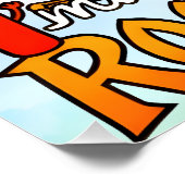 Maths Multiplication Rockstar Cute Calculator Poster (Ecke)