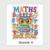 Maths Rock Star Cute Math Sticker for Kids (Blatt)