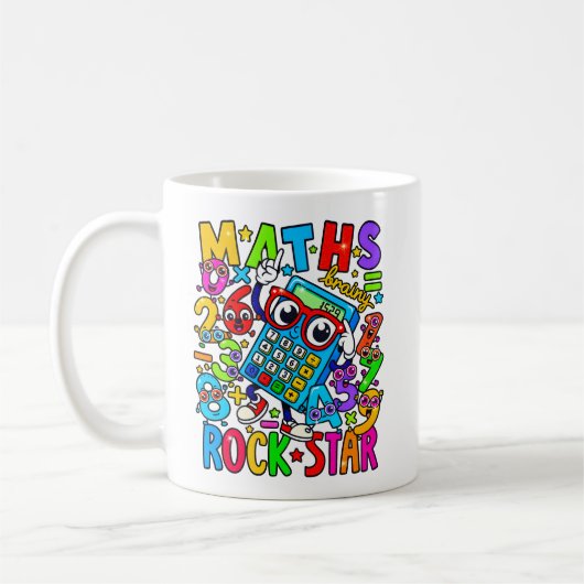 Maths Rock Star Mug | Number Day Teacher Gift Kaffeetasse (Links)