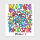 Maths Rock Star Sticker for Kids UK (Blatt)