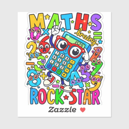 Maths Rock Star Sticker for Kids UK (Blatt)