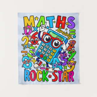 Maths Rockstar Banner for Number Day Schools Wandteppich