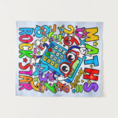 Maths Rockstar Banner for Number Day Schools Wandteppich (Vorderseite (Horizontal))