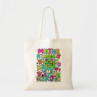 Maths Rockstar Calculator Design Tote Bag Tragetasche