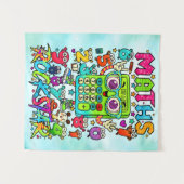 Maths Rockstar Cute Calculator Poster for Kids Wandteppich (Vorderseite (Horizontal))