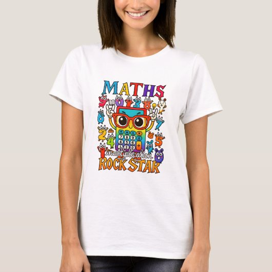 Maths Rockstar T Shirt for Teachers and Schools (Vorderseite)