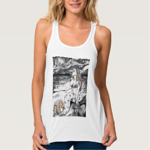 Matia Meerjungfrau Schwarzweiss Tank Top