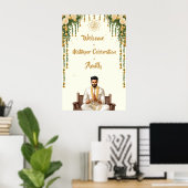 Matikoor Haldi indische Hochzeitsgrotten Begrüßung Poster (Heimbüro)