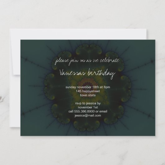 Matilda 1 - Fraktal Art Einladung (Rückseite)