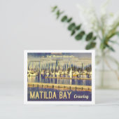 Matilda Bay im Vintagen Stil, Westaustralien Postkarte (Stehend Vorderseite)