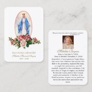 MATILDA FUNERAL PRAYER CARDS VISITENKARTE