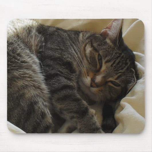 Matilda im Bett Mousepad (Vorne)