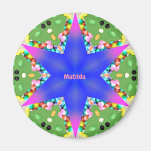 MATILDA ~ Personalisiert Osterstar Fraktal ~ Magnet