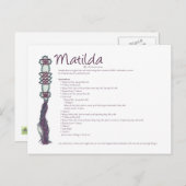 Matilda Postcard Postkarte (Vorne/Hinten)