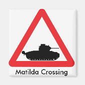 Matilda-Warnzeichenmagnet Magnet (Vorne)