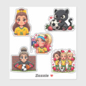 Matildas Strawberry Kisses Aufkleber (Blatt)