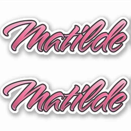 Matilde faded pink Aufkleber Sticker Stickerset (Vorderseite)