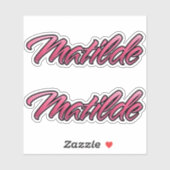 Matilde faded pink Aufkleber Sticker Stickerset (Blatt)