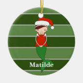 Matilde Mermaid WeihnachtsSpecial Keramik Ornament (Vorne)