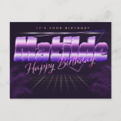 Matilde Name Vorname lila Postkarte Geburtstag (Vorderseite)