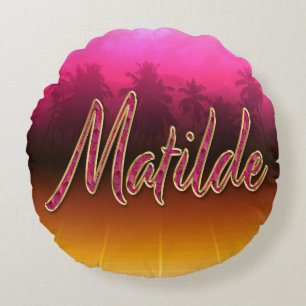 Matilde Vorname Name golden pink Kissen