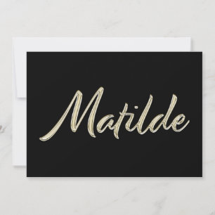 Matilde white gold Handwriting Karte