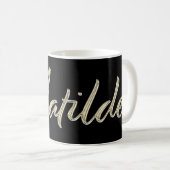 Matilde white gold Handwriting Tasse Kaffeetasse (VorderseiteRechts)