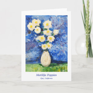 Matilija Poppies in Ojai CA, leere Note Card Dankeskarte