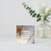 Matilija Poppy Wüste Wildblume Foto Quadratische Visitenkarte (Stehend Vorderseite)